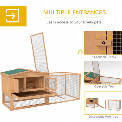 Clapier en bois pour lapins, cage, poulailler, habitat avec enclos