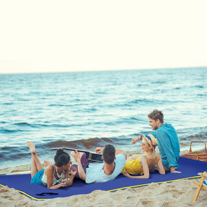 Tapis flottant enroulable, bleu