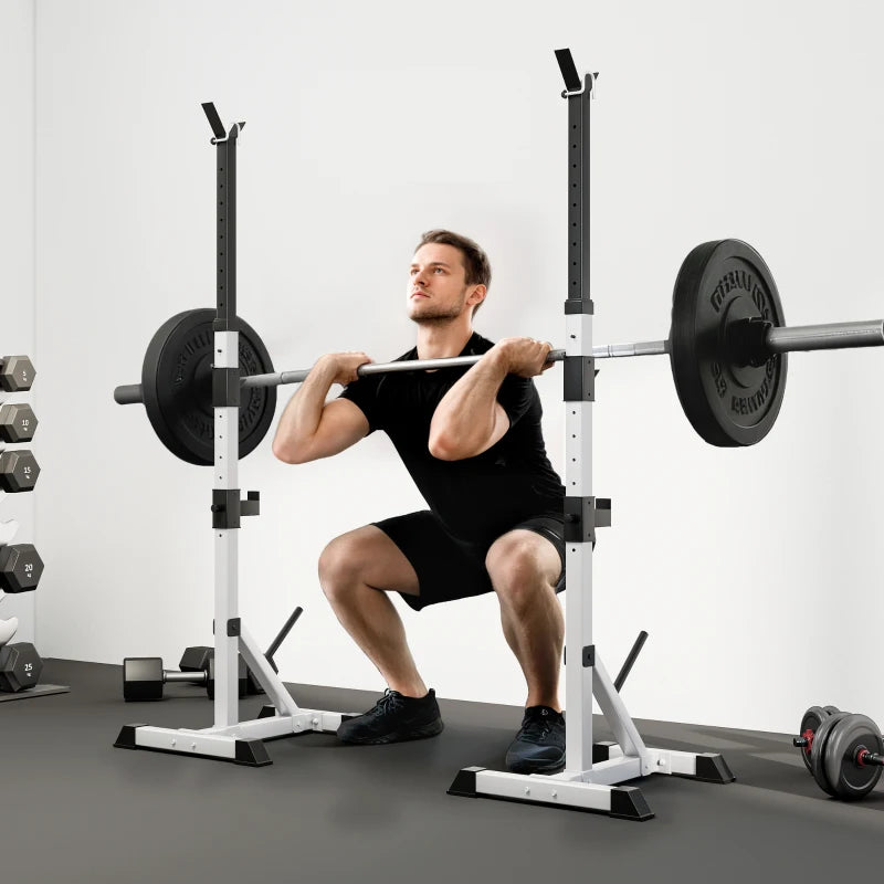 Support pour haltères en 2 pièces avec hauteur réglable, capacité de 200 kg