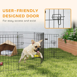 Foldable metal playpen with 12 panels