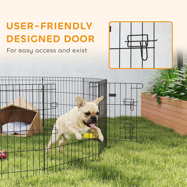Foldable metal playpen with 12 panels