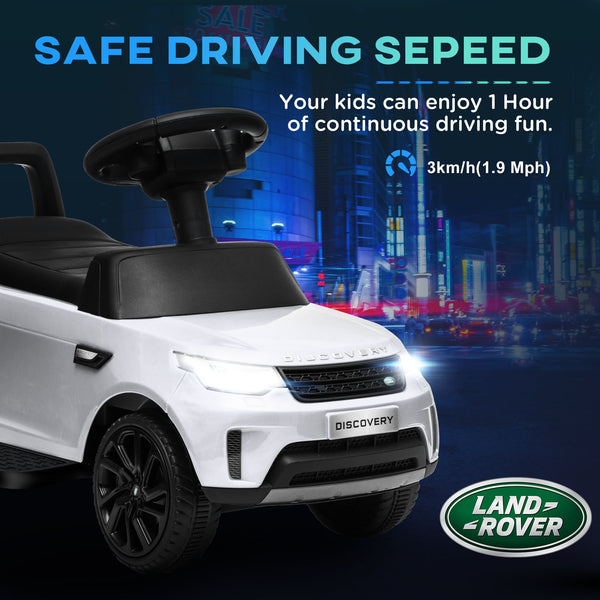 Land Rover 6V Toddler Ride-On with Musical Horn, White