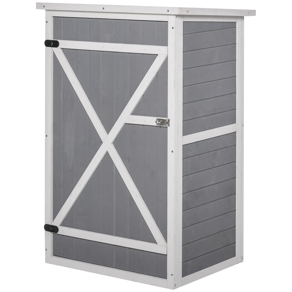 Abri de jardin avec toit en asphalte, gris