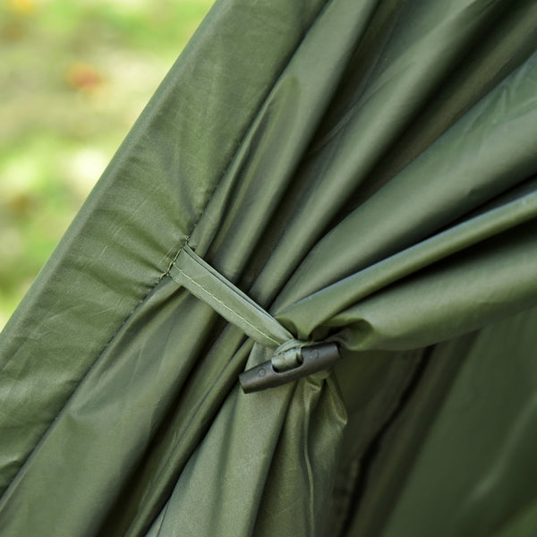 Foldable Portable Camping Tent Air Mattress with Carry Bag and Pump Backpacking Shelter Sleeping Bed Dark Green