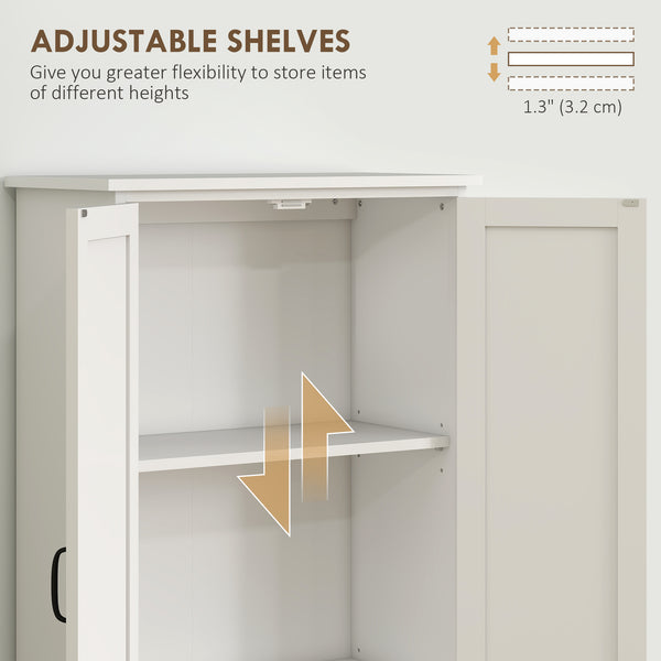 Garde-manger à plusieurs étages avec étagères réglables, blanc