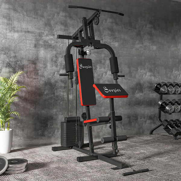 Appareil de musculation multifonction avec une colonne de poids de 65 kg