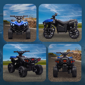 Quad électrique 6V avec musique et phares LED, pour enfanuts de 37 à 72 mois, bleu.