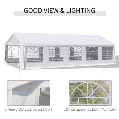 32'x16' Steel Reception Tent, White
