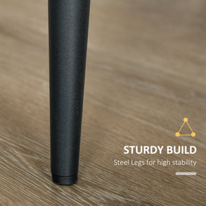 Set of 2 black upholstered fabric chairs