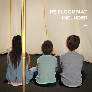 Tipi familial en toile, beige