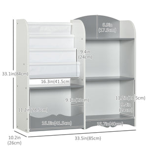 Kids Toy Storage Shelf for Bedroom, Playroom, Nursery, Gray