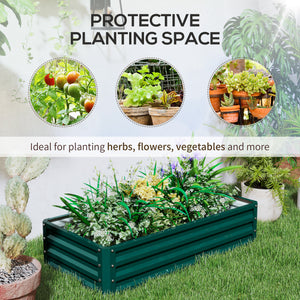 Lot de 2 jardinières surélevées en acier galvanisé, verte