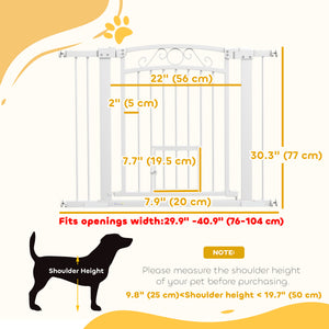 Barrière pour chien avec petite porte