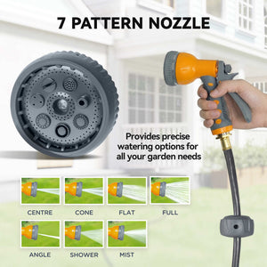 Enrouleur de tuyau d'arrosage mural rétractable, orange.