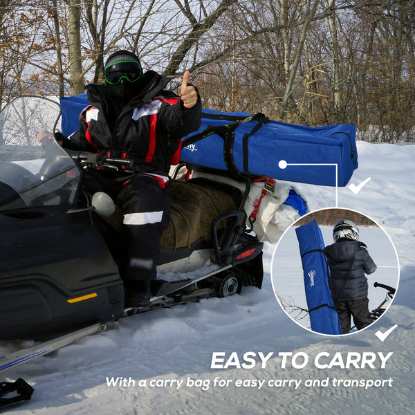 4-Person Insulated Ice Fishing Tent, Portable Ice Fishing Shelter with Ventilation Windows, Carry Bag, Two Doors and Anchors for Low-Temp -22℉