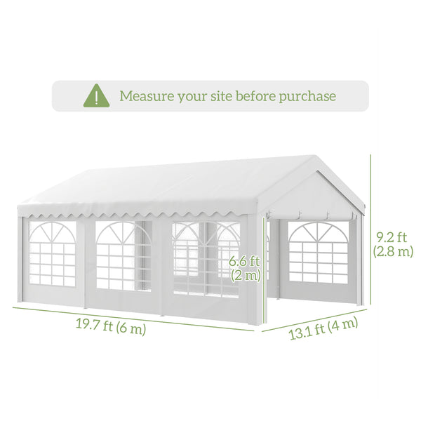 Wedding Tent with Sidewalls - Heavy Duty Party Tent, White