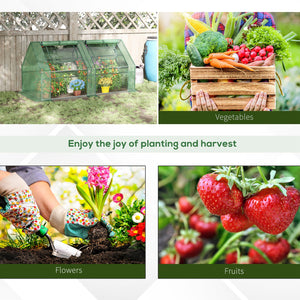 Mini serre portable avec 2 bâches en PE/plastique