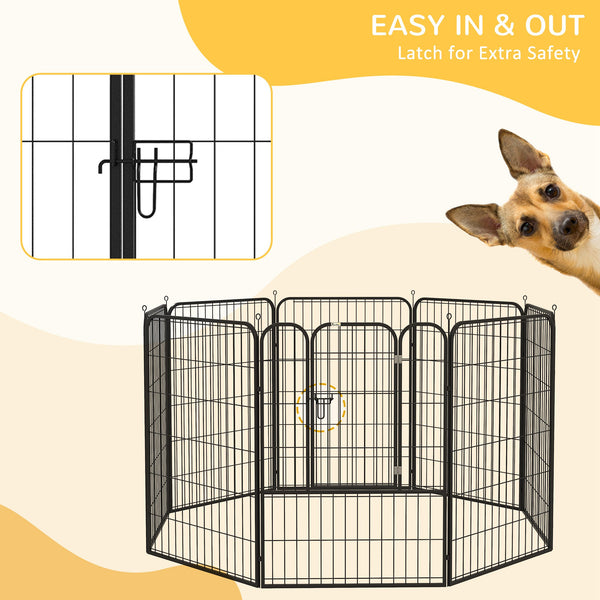 8-Panel Heavy-Duty Metal Playpen