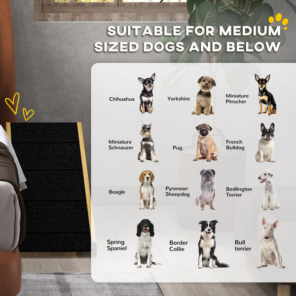 Rampe pliable pour chien avec 4 niveaux de hauteur réglables
