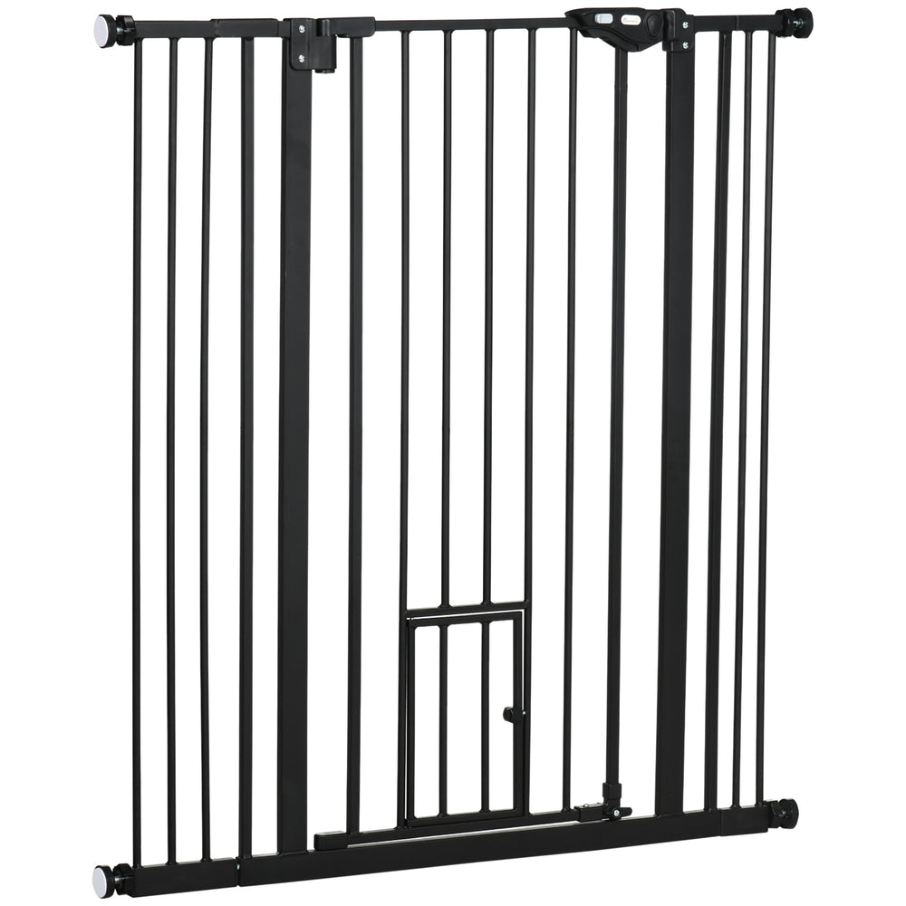 Black dog safety gate