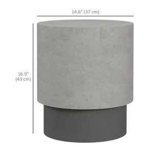 Table d'appoint légère finition béton avec 4 pieds réglables