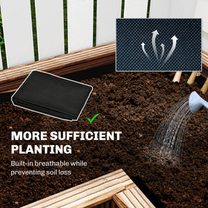 Jardinière surélevée en bois en forme de L