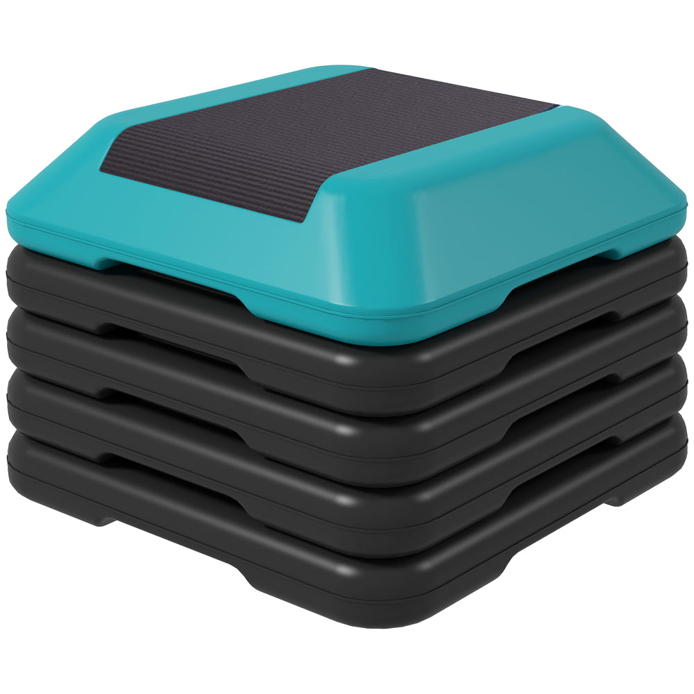 Stepper réglable en hauteur à 5 niveaux bleu