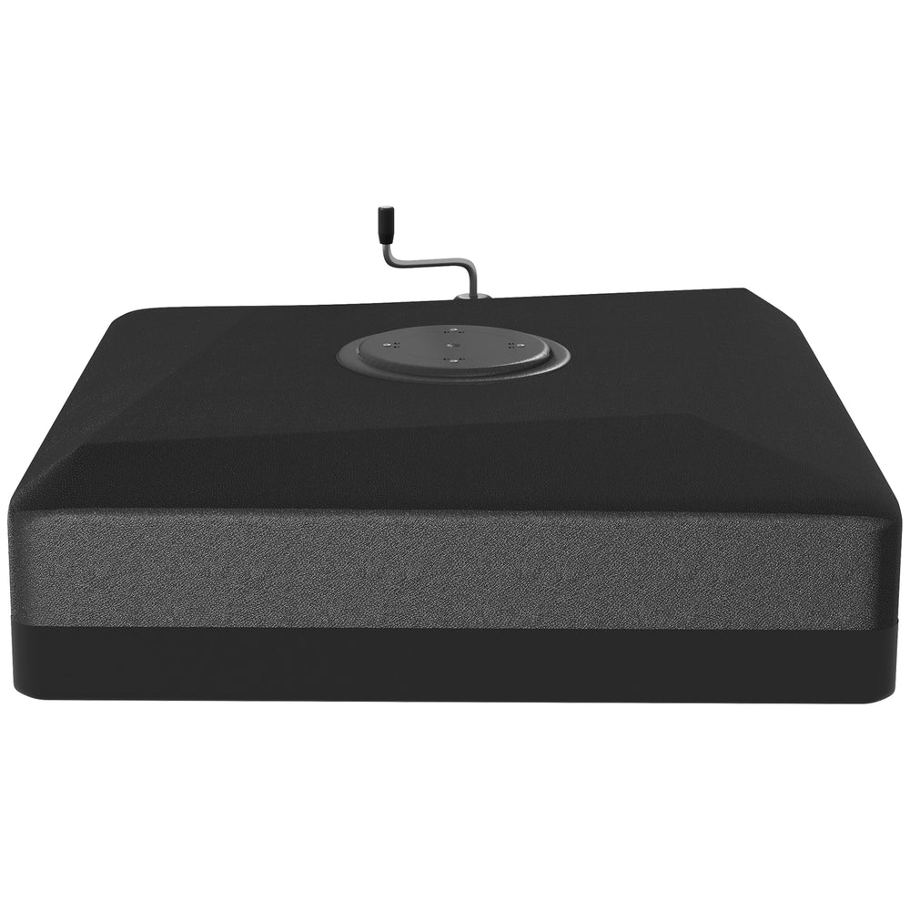 Pied de parasol déporté avec roue de levage