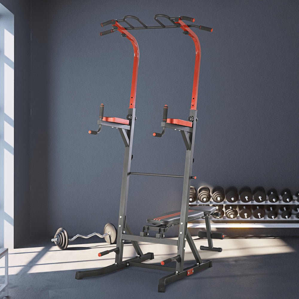 Station de traction avec banc pour abdominaux