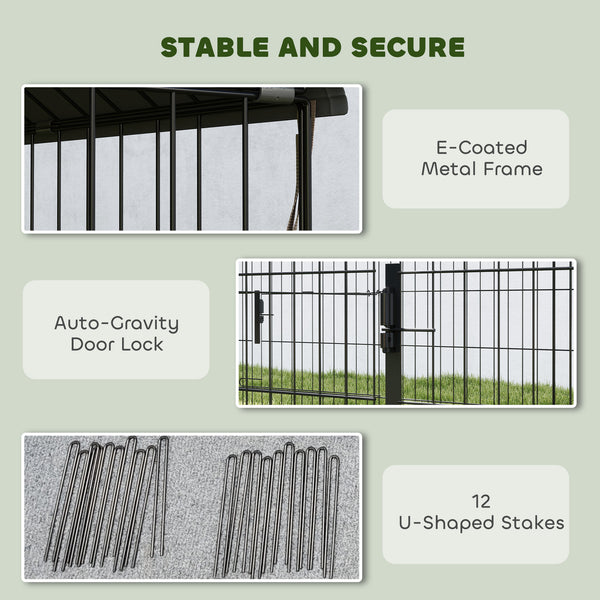 Metal chicken coop with water and UV resistant cover for 2 to 3 chickens