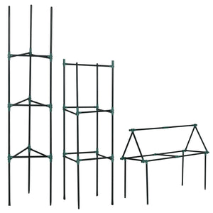 Lot de 3 support pour plants de tomates de 183 cm, pour légumes, fleurs et fruits grimpants, vert foncé