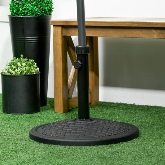 Support de parasol rond en béton, noir