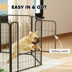 8-panel playpen with door and strap