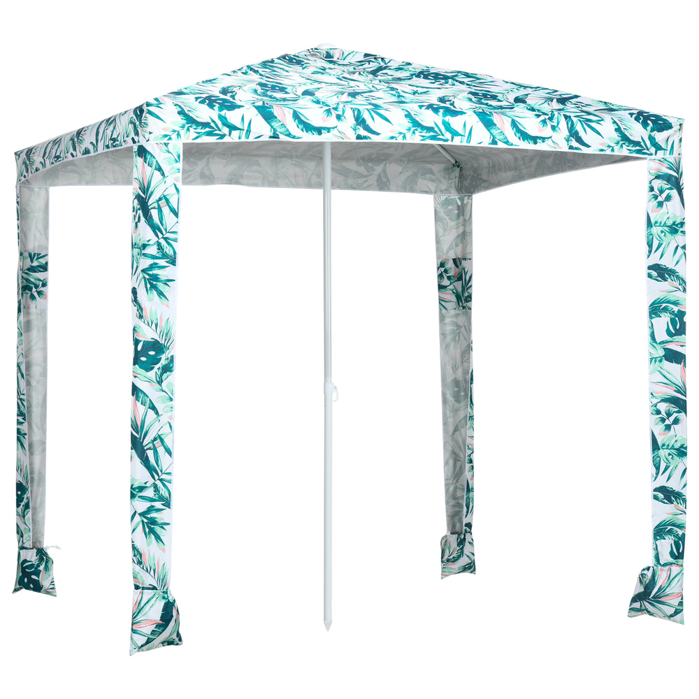 Parasol de plage de 6,5 pieds, vert