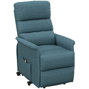 Fauteuil releveur pour personnes âgées électrique avec télécommande, bleu