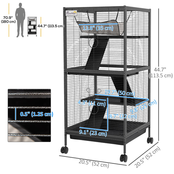 Cage à roulettes à 4 niveaux