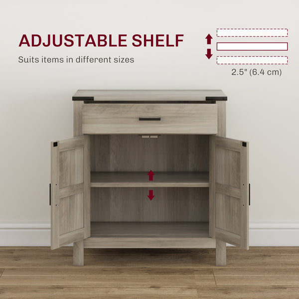 Country-style sideboard with drawer and shelf