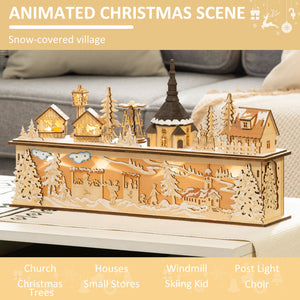Décoration de Noël de bureau en bois naturel