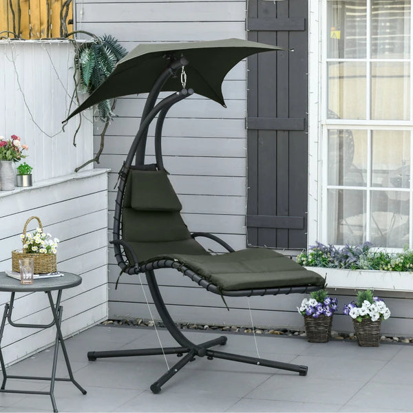 Chaise longue flottante, gris anthracite