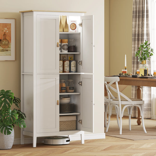 Storage unit with motion sensor and LED lighting, white