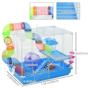 Cage à 2 niveaux avec système de tunnels