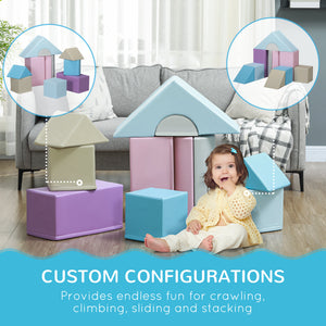 Lot de 11 blocs de jeu souples pour enfants en mousse