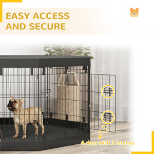 Parc pliable pour chien à 8 panneaux avec tapis de sol