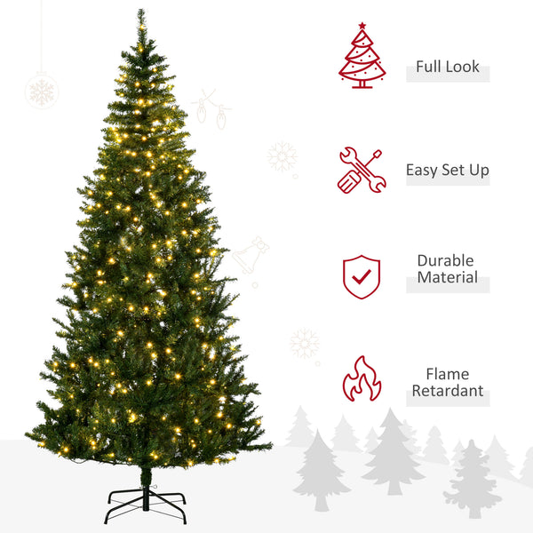 Sapin de Noël artificiel pré-éclairé de 7,5 pieds avec lumière LED blanc chaud
