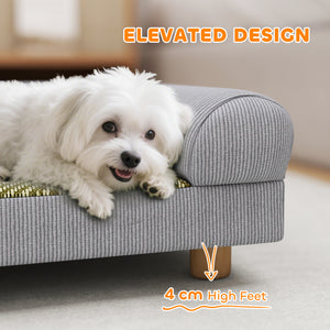 Elevated sofa for small dogs, grey