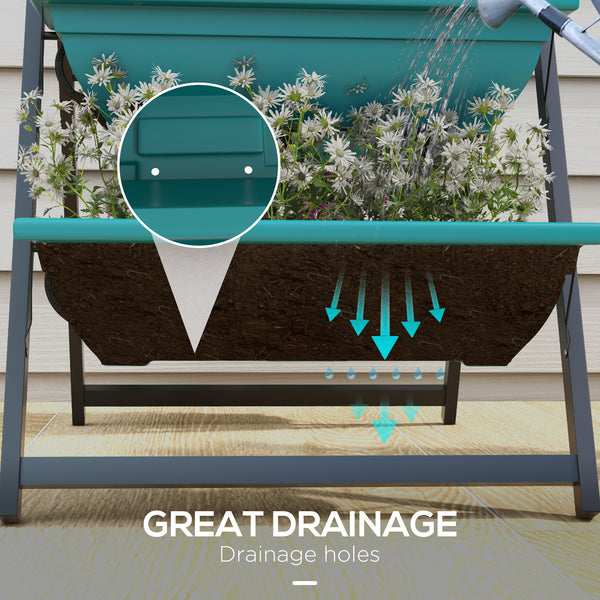 Jardinière surélevée verticale à 3 niveaux avec 5 bacs pour plantes d'extérieur