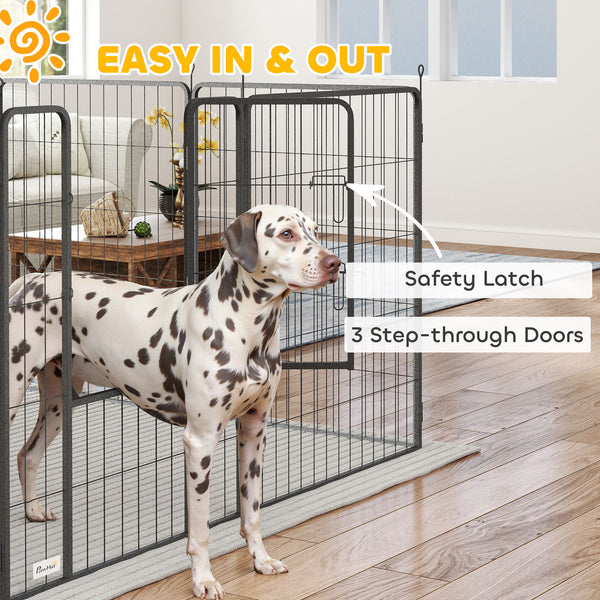 24 Panels 39" Height Heavy Duty Dog Playpen for Small Medium Large Dogs, Grey