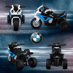 Moto pour enfants BMW 6 V avec phare, musique, cadeau pour garçons et filles - Bleu