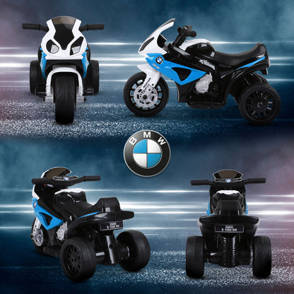 Moto pour enfants BMW 6 V avec phare, musique, cadeau pour garçons et filles - Bleu