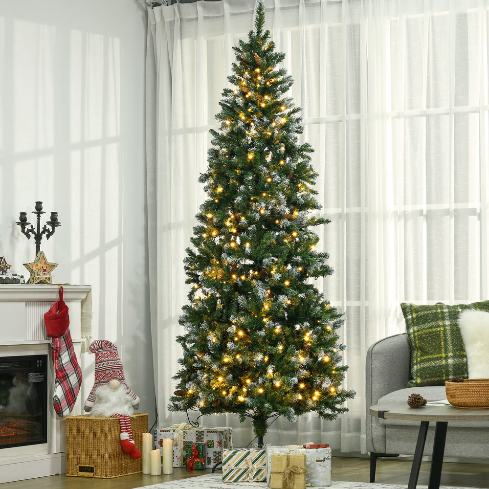 Sapins de Noël décoratif de 7,5 pieds pré-éclairé avec ouverture automatique